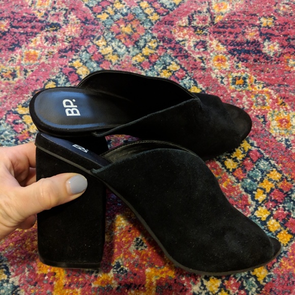 NWOT Tonya BP Open Toe Suede Mule Sandal - Picture 2 of 6